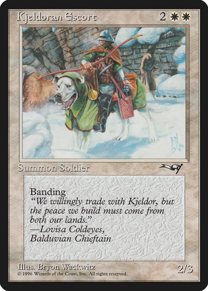 Kjeldoran Escort (Wall Background) [Alliances] - MTG Single