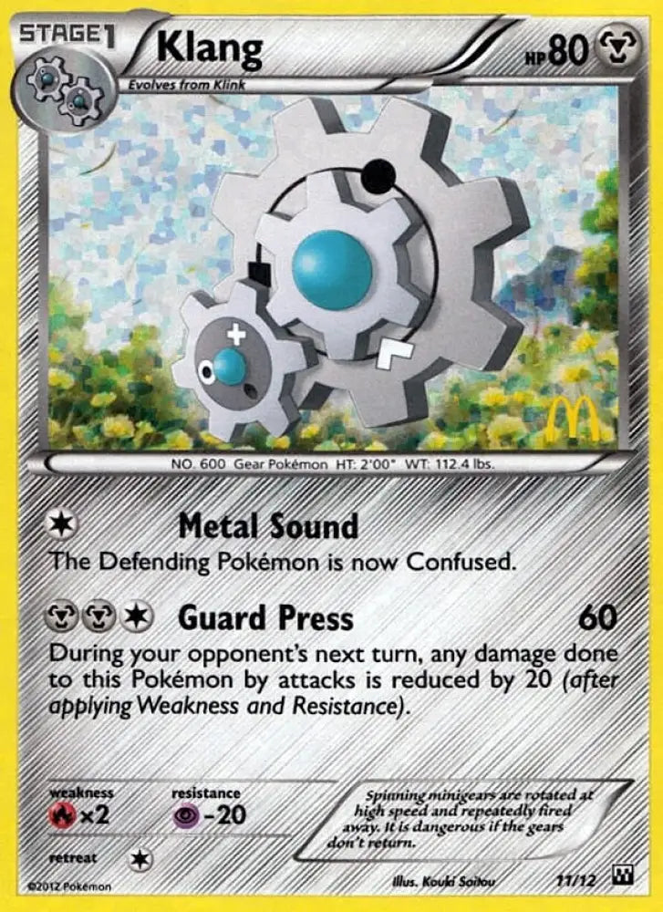 Klang (11/12) [McDonald’s Promos: 2012 Collection] - Pokemon Single