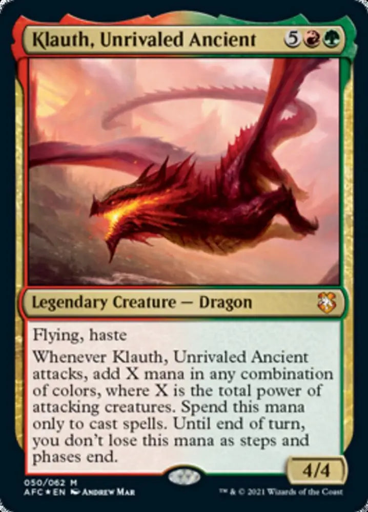 Klauth Unrivaled Ancient [Dungeons & Dragons: Adventures in the Forgotten Realms Commander] - MTG Single