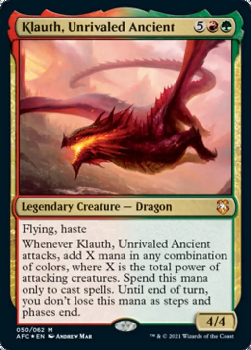 Klauth Unrivaled Ancient [Dungeons & Dragons: Adventures in the Forgotten Realms Commander] - MTG Single