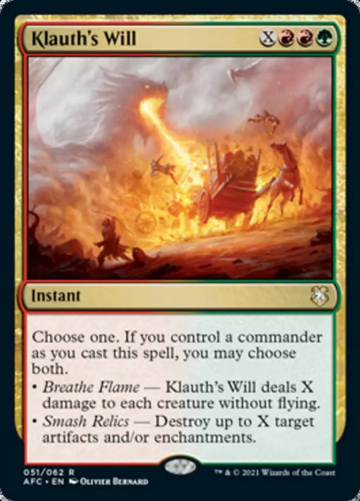 Klauth’s Will [Dungeons & Dragons: Adventures in the Forgotten Realms Commander] - MTG Single