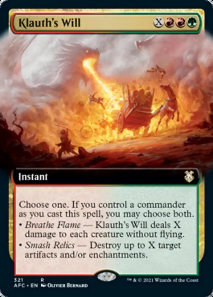 Klauth’s Will (Extended Art) [Dungeons & Dragons: Adventures in the Forgotten Realms Commander] - MTG Single