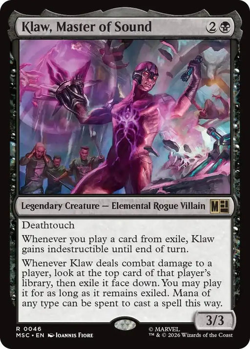 Klaw, Master of Sound (Surge Foil) (46) [Marvel Super Heroes Commander]