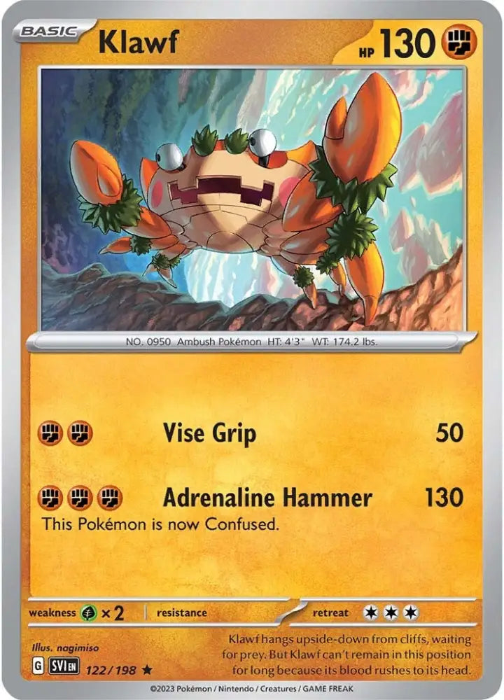 Klawf (122/198) [Scarlet & Violet: Base Set] - Pokemon Single