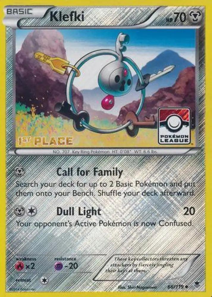 Klefki (66/119) (League Promo 1st Place) [XY: Phantom Forces] - Pokemon Single