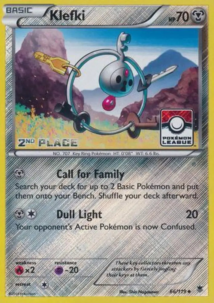 Klefki (66/119) (League Promo 2nd Place) [XY: Phantom Forces] - Pokemon Single