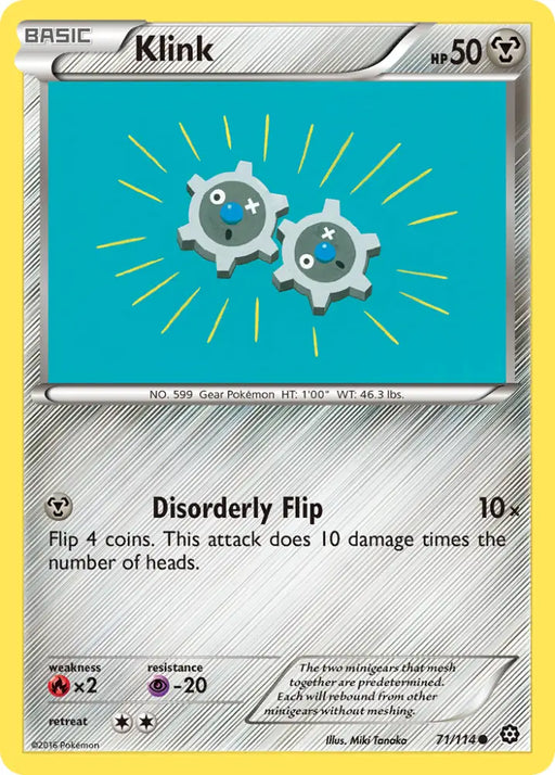 Klink (71/114) [XY: Steam Siege] - Pokemon Single