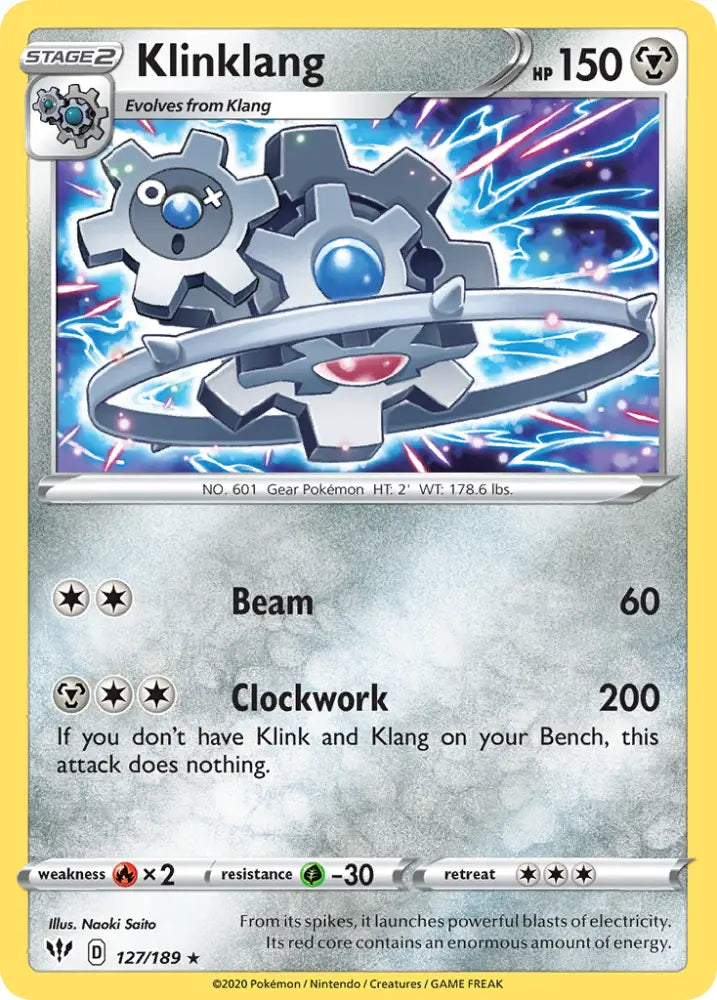 Klinklang (127/189) [Sword & Shield: Darkness Ablaze] - Pokemon Single