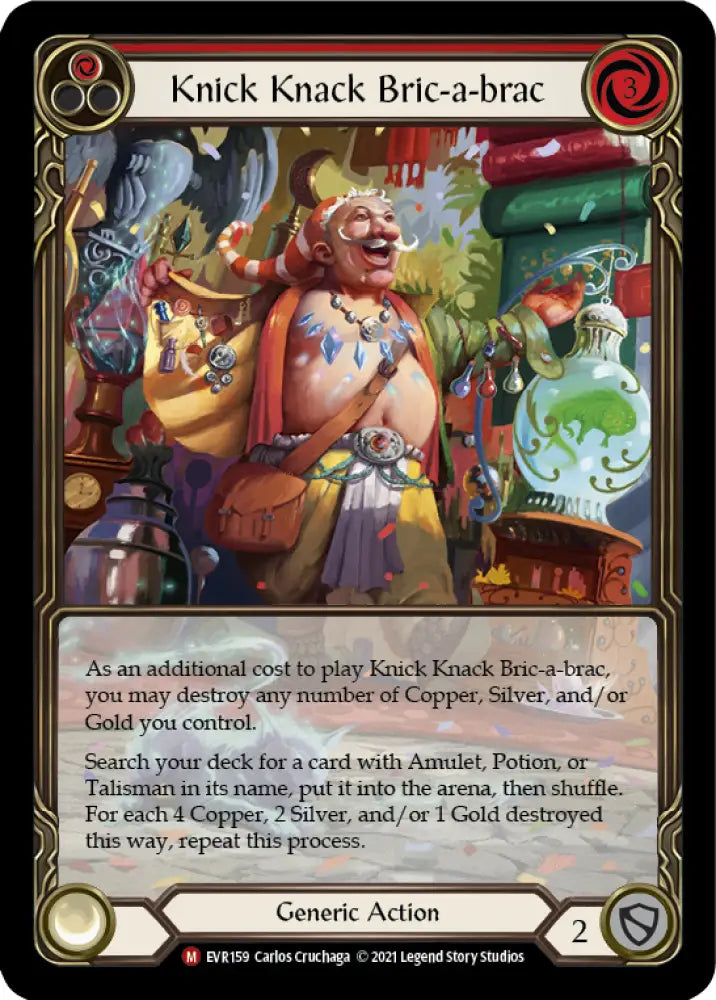 Knick Knack Bric-a-brac [Everfest] 1st Edition Extended Art Rainbow Foil - Flesh And Blood Single