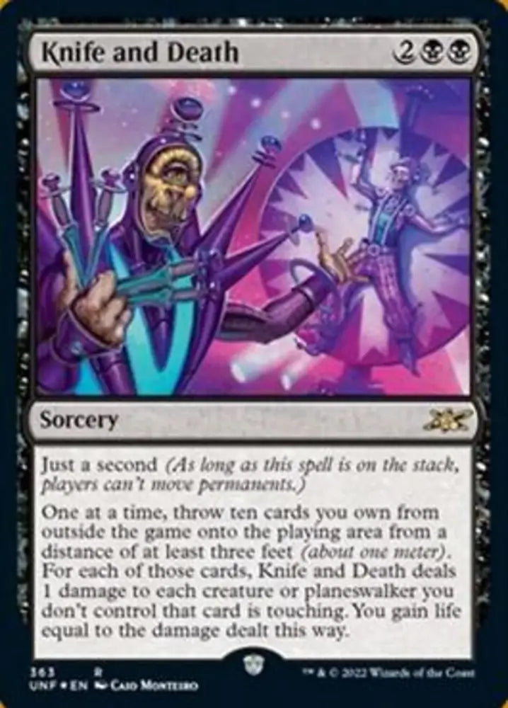 Knife and Death (Galaxy Foil) [Unfinity] - MTG Single