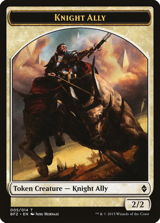 Knight Ally Token [Battle for Zendikar Tokens] - MTG Single