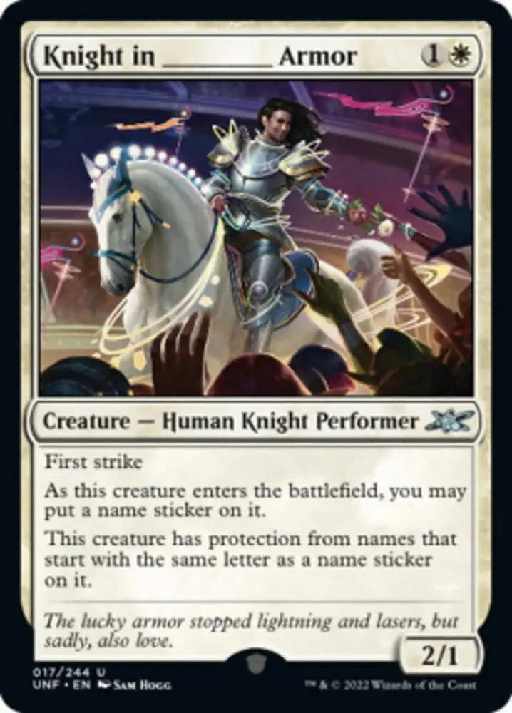 Knight in _____ Armor [Unfinity] - MTG Single