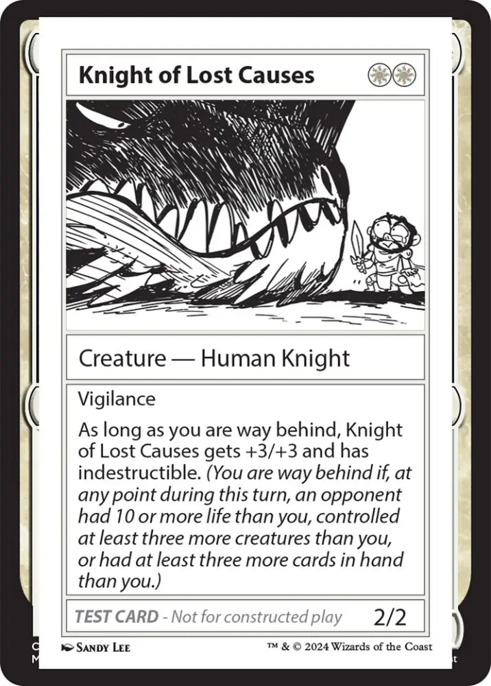 Knight of Lost Causes [Mystery Booster 2 Playtest Cards] - MTG Single
