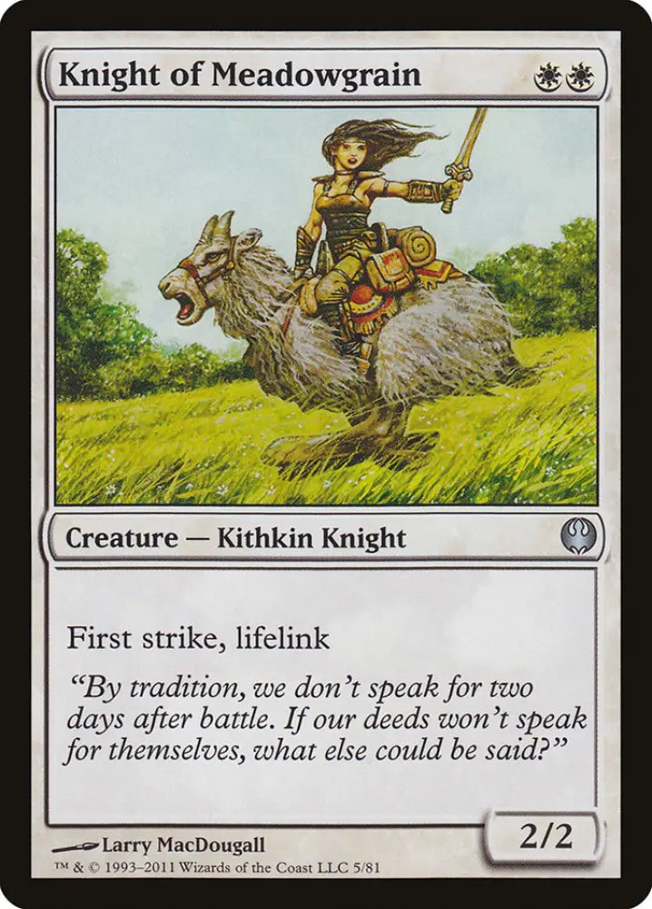 Knight of Meadowgrain [Duel Decks: Knights vs. Dragons] - MTG Single
