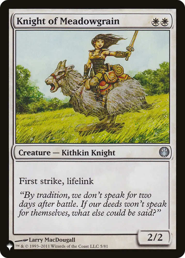 Knight of Meadowgrain [The List] - MTG Single