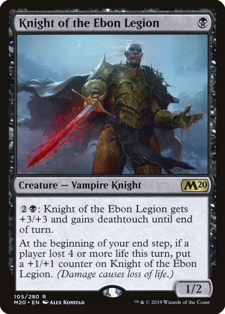 Knight of the Ebon Legion [Core Set 2020] - MTG Single