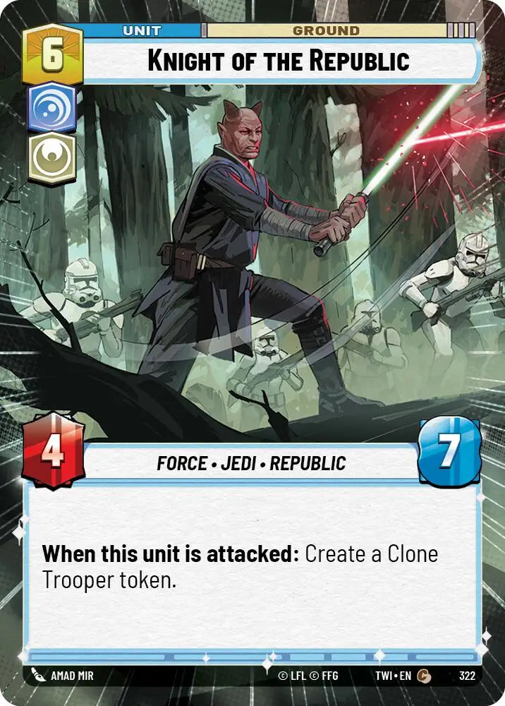 Knight of the Republic (Hyperspace) (322) [Twilight of the Republic] - Star Wars: Unlimited Single