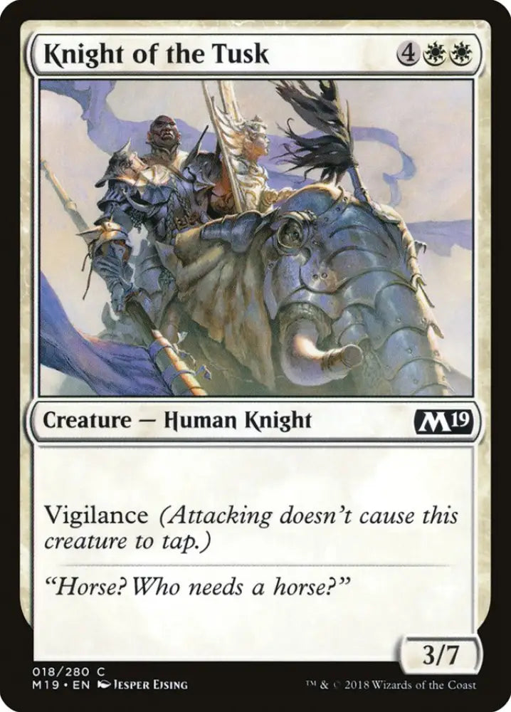 Knight of the Tusk [Core Set 2019] - MTG Single