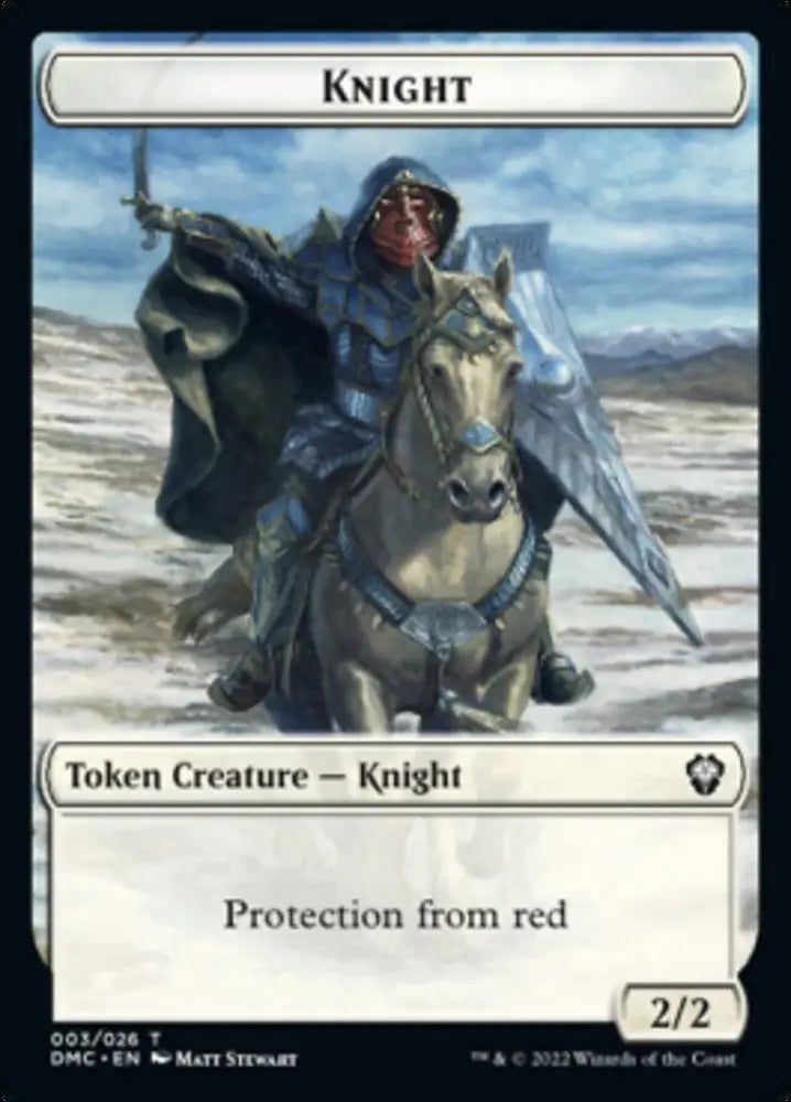 Knight Token [Dominaria United Commander Tokens] - MTG Single