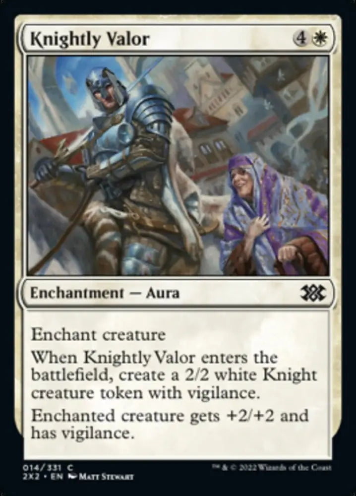 Knightly Valor [Double Masters 2022] - MTG Single