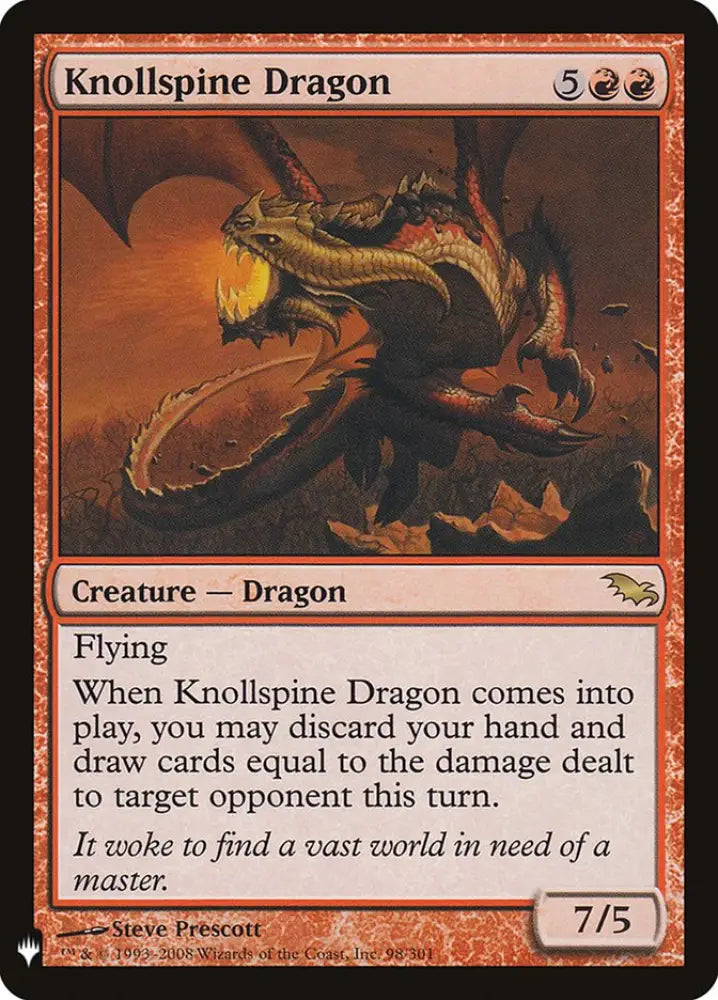 Knollspine Dragon [The List] - MTG Single