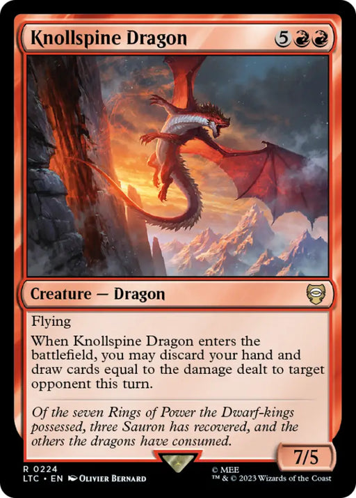 Knollspine Dragon [The Lord of the Rings: Tales of Middle-Earth Commander] - MTG Single