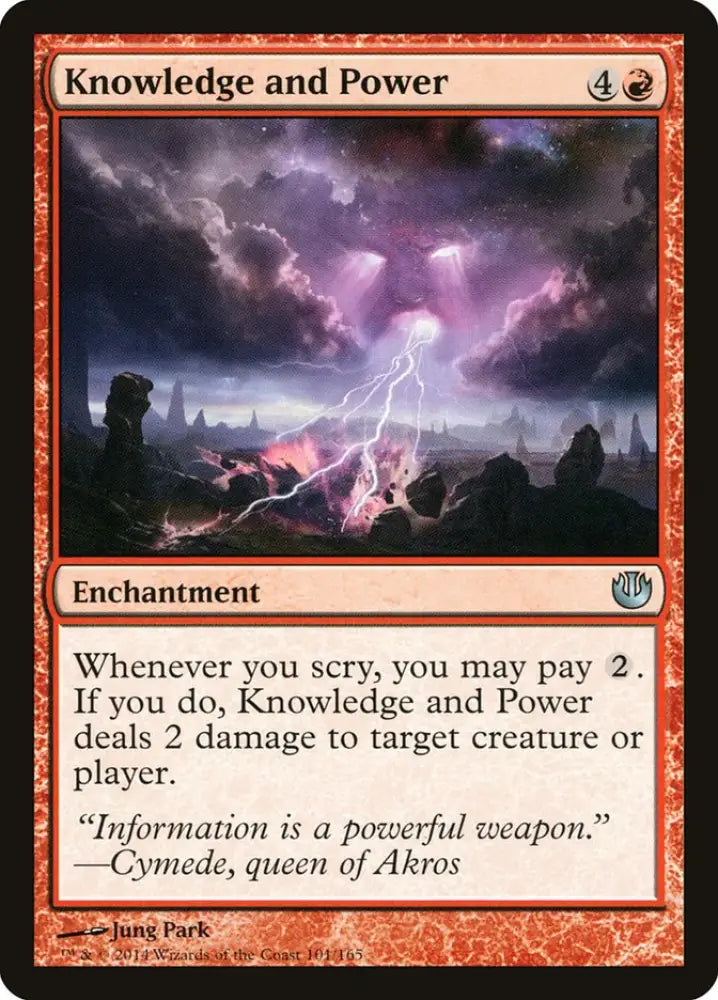 Knowledge and Power [Journey into Nyx] - MTG Single