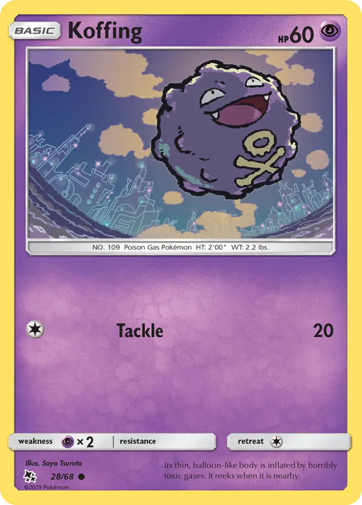 Koffing (28/68) [Sun & Moon: Hidden Fates] - Pokemon Single