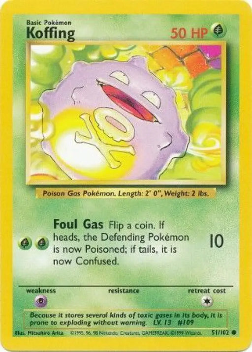 Koffing (51/102) [Base Set Unlimited] - Pokemon Single