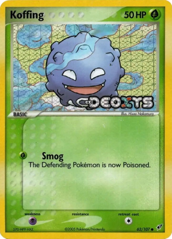 Koffing (62/107) (Stamped) [EX: Deoxys] - Pokemon Single
