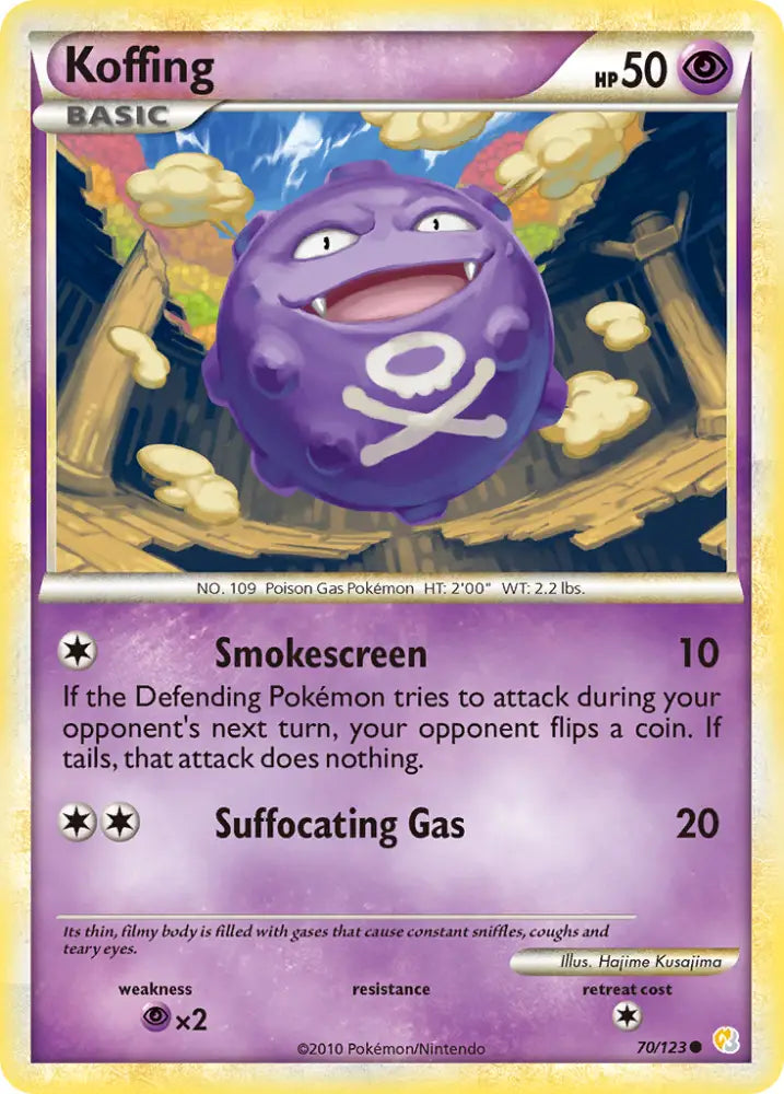Koffing (70/123) [HeartGold & SoulSilver: Base Set] - Pokemon Single