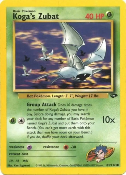 Koga’s Zubat (83/132) [Gym Challenge Unlimited] - Pokemon Single