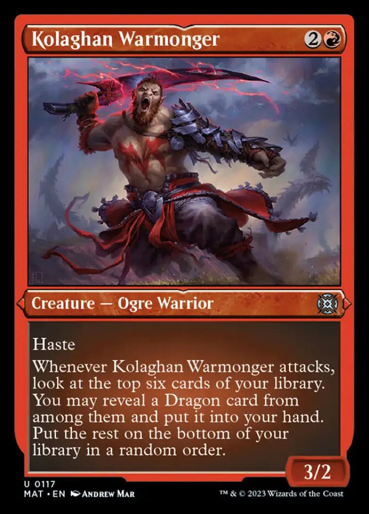Kolaghan Warmonger (Foil Etched) [March of the Machine: The Aftermath] - MTG Single