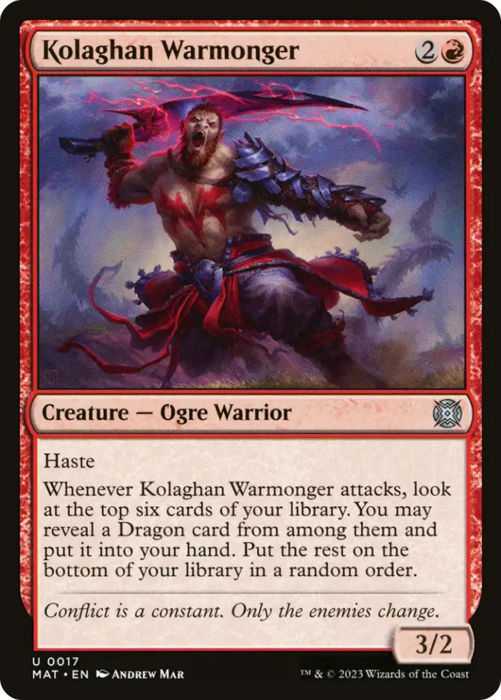 Kolaghan Warmonger [March of the Machine: The Aftermath] - MTG Single