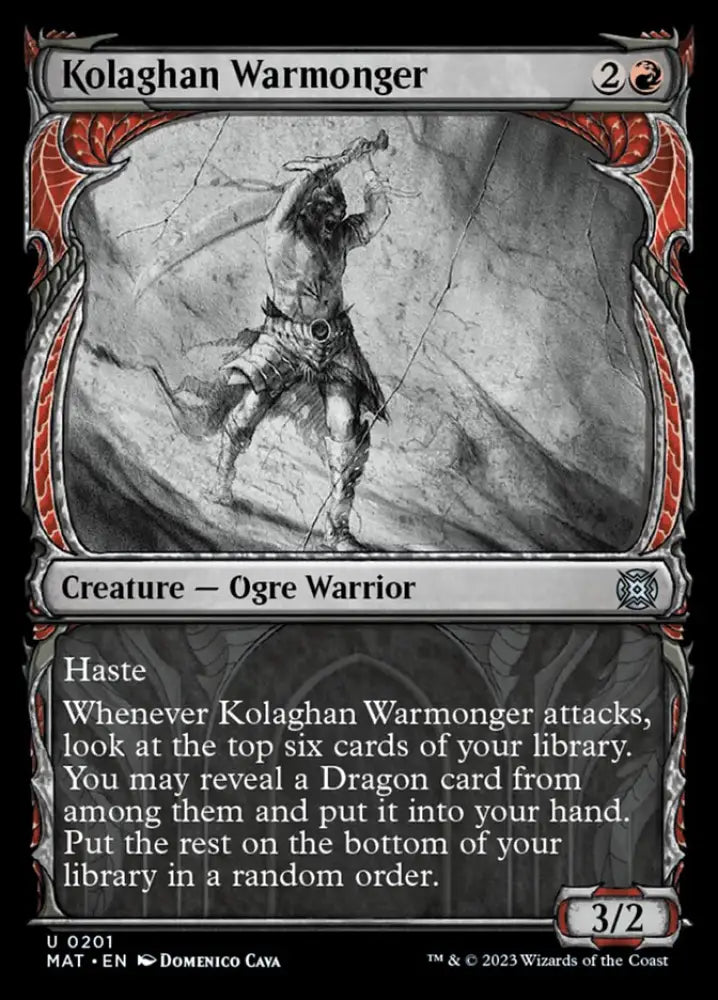 Kolaghan Warmonger (Showcase Halo Foil) [March of the Machine: The Aftermath] - MTG Single