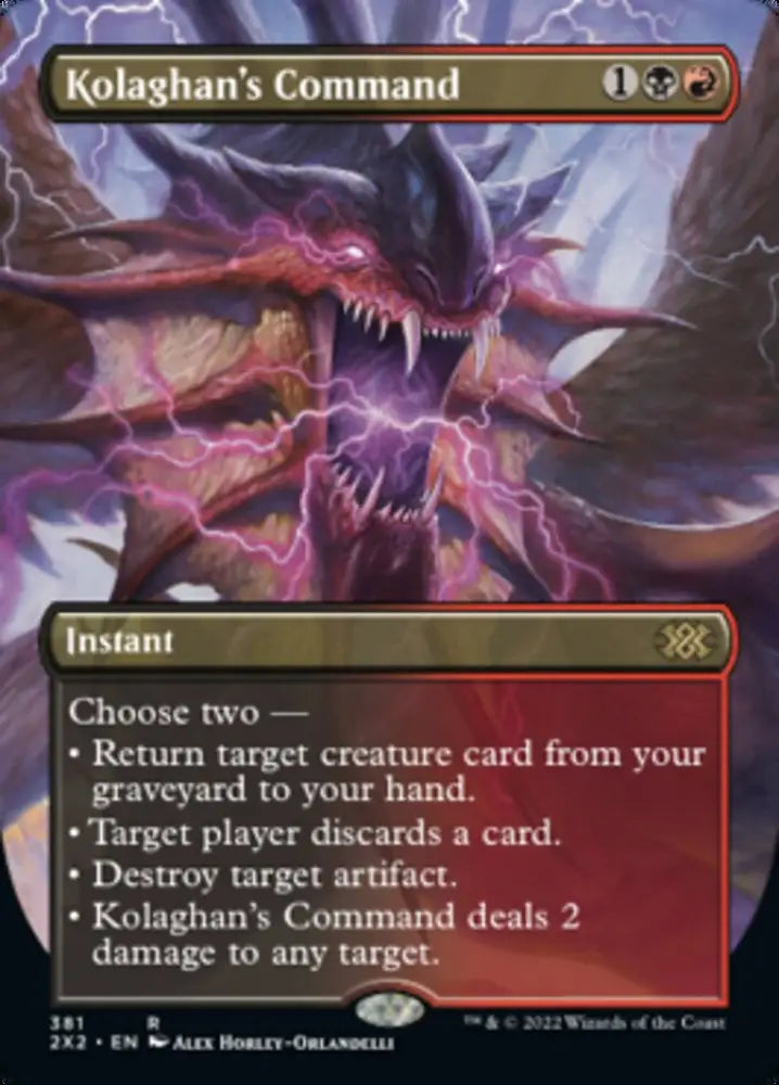 Kolaghan’s Command (Borderless Alternate Art) [Double Masters 2022] - MTG Single
