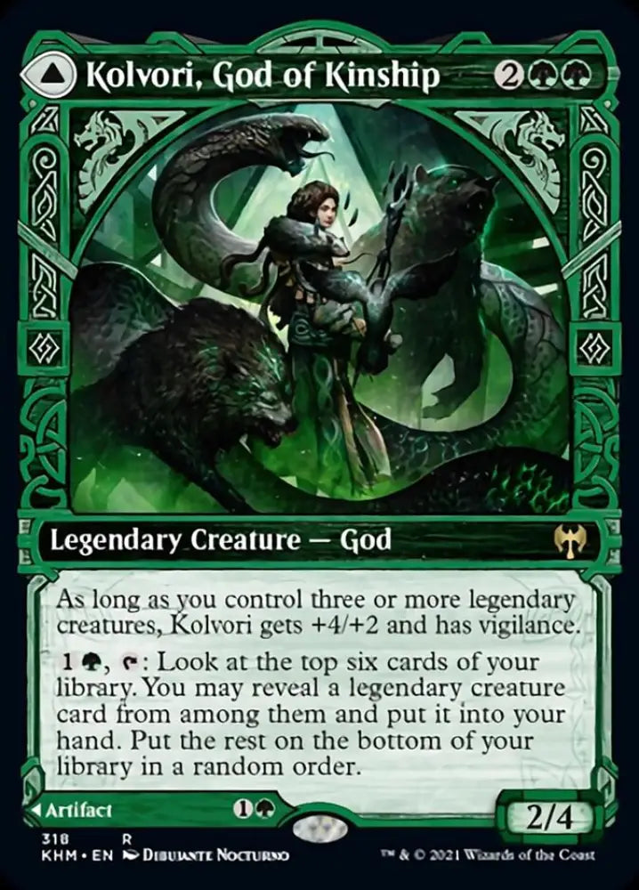 Kolvori God of Kinship // The Ringhart Crest (Showcase) [Kaldheim] - MTG Single