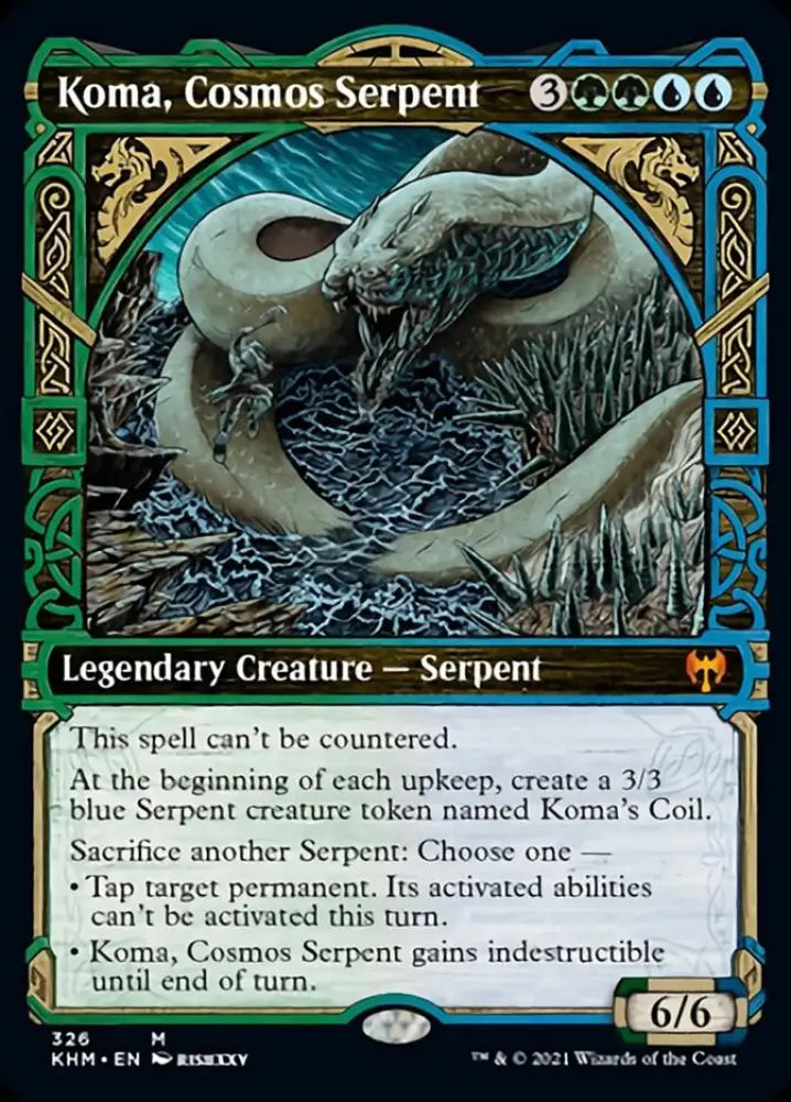 Koma Cosmos Serpent (Showcase) [Kaldheim] - MTG Single