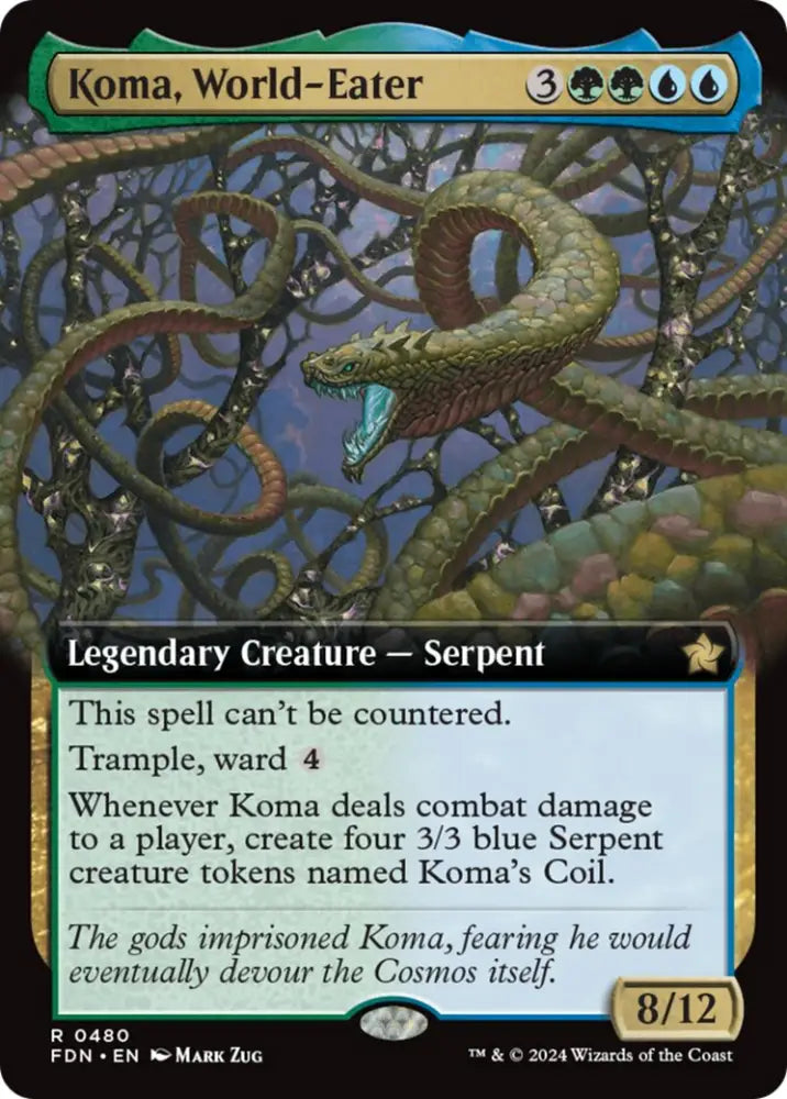 Koma World-Eater (Extended Art) [Foundations] - MTG Single