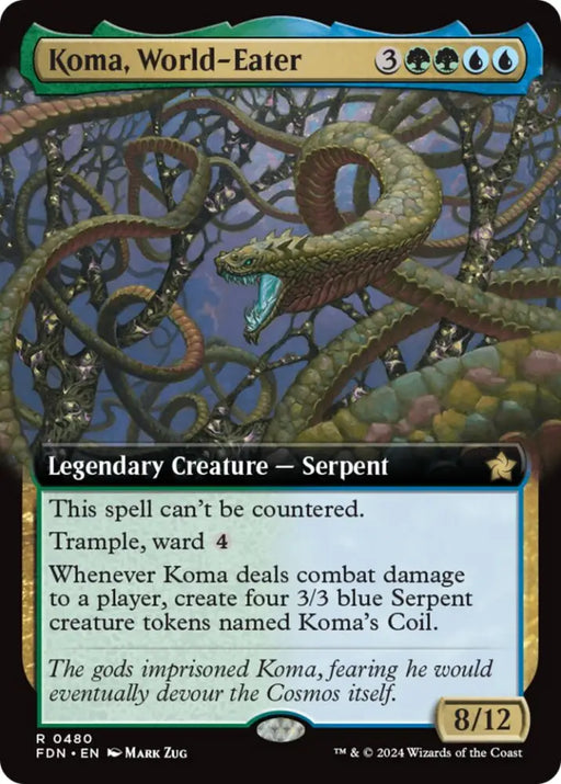 Koma World-Eater (Extended Art) [Foundations] - MTG Single