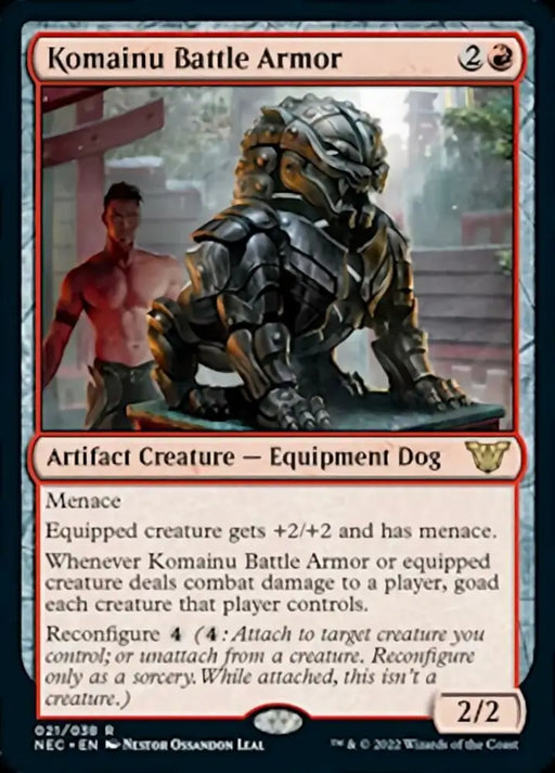 Komainu Battle Armor [Kamigawa: Neon Dynasty Commander] - MTG Single