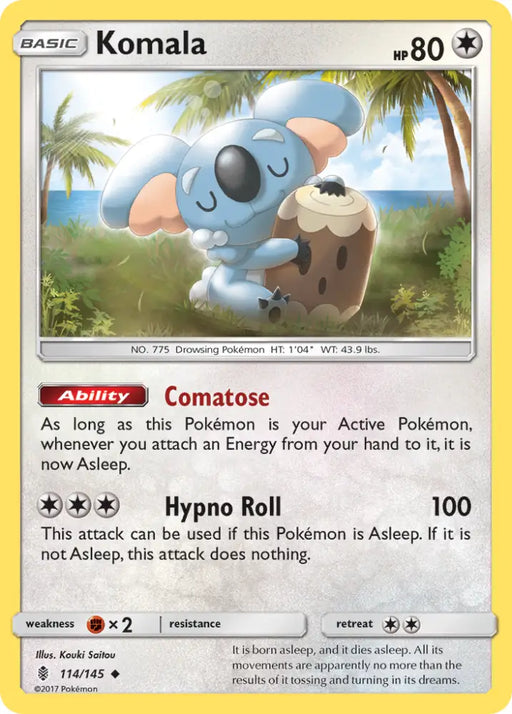Komala (114/145) [Sun & Moon: Guardians Rising] - Pokemon Single