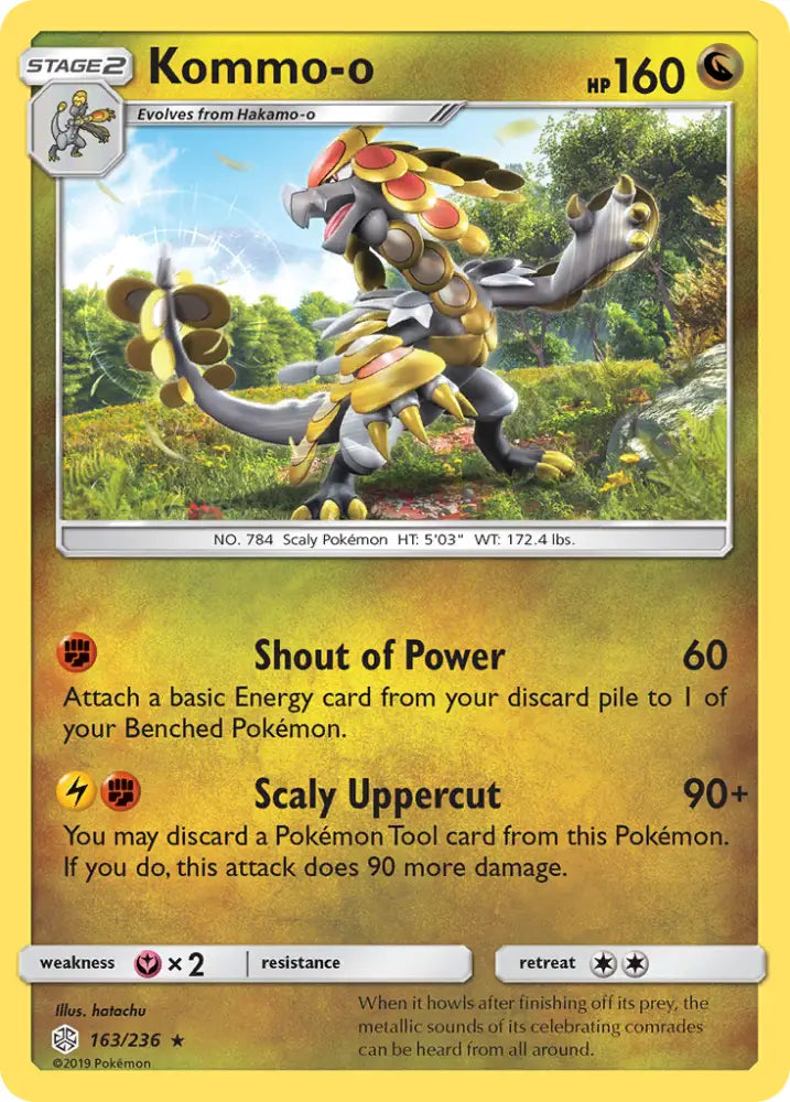 Kommo-o (163/236) [Sun & Moon: Cosmic Eclipse] - Pokemon Single