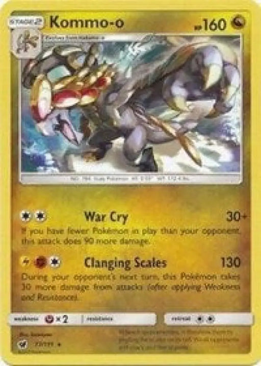 Kommo-o (77/111) (Cracked Ice Holo) (Theme Deck Exclusive) [Sun & Moon: Crimson Invasion] - Pokemon Single