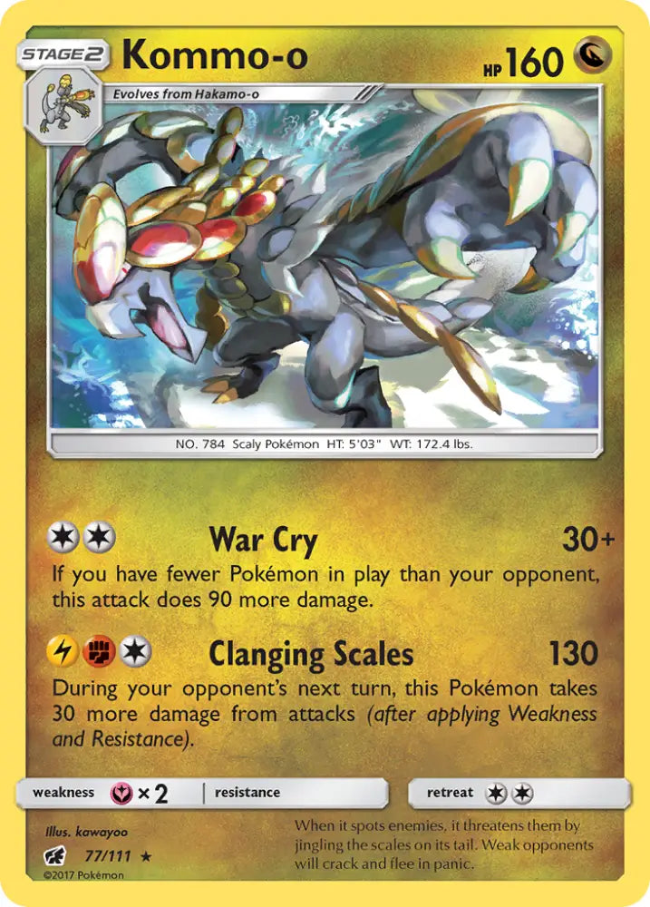 Kommo-o (77/111) [Sun & Moon: Crimson Invasion] - Pokemon Single