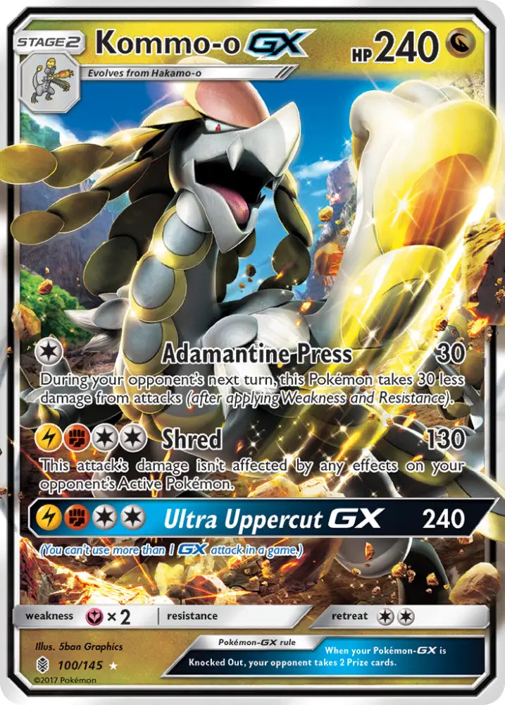 Kommo-o GX (100/145) [Sun & Moon: Guardians Rising] - Pokemon Single