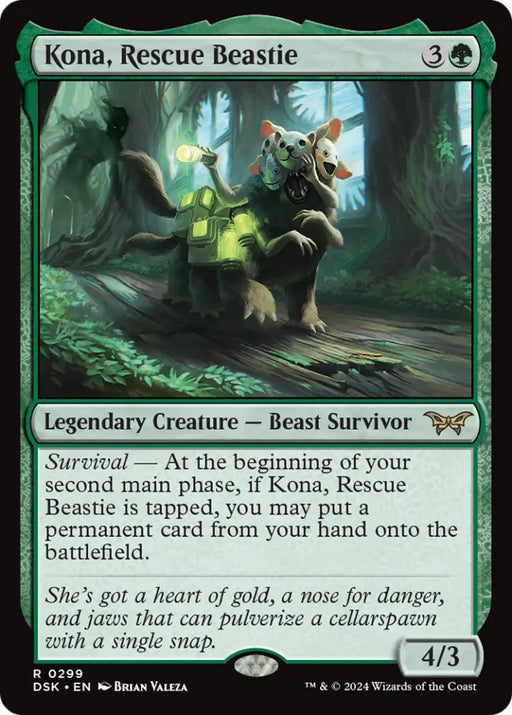 Kona Rescue Beastie (0299) [Duskmourn: House of Horror] - MTG Single
