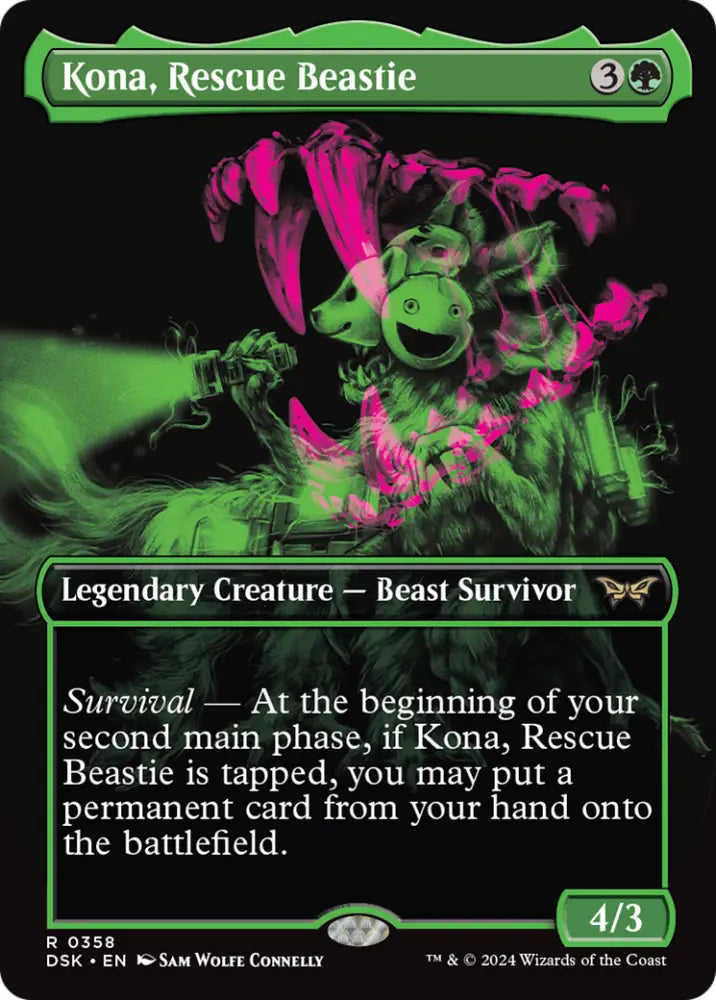 Kona Rescue Beastie (Showcase) [Duskmourn: House of Horror] - MTG Single