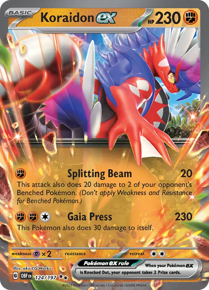 Koraidon ex (124/197) [Scarlet & Violet: Obsidian Flames] - Pokemon Single