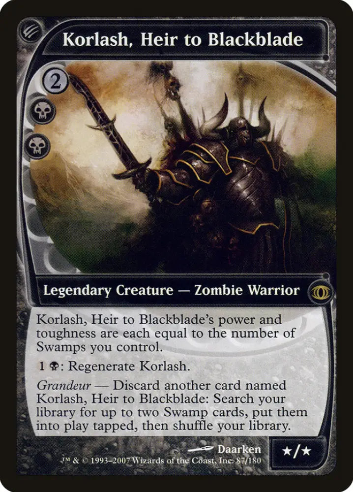 Korlash Heir to Blackblade [Future Sight] - MTG Single